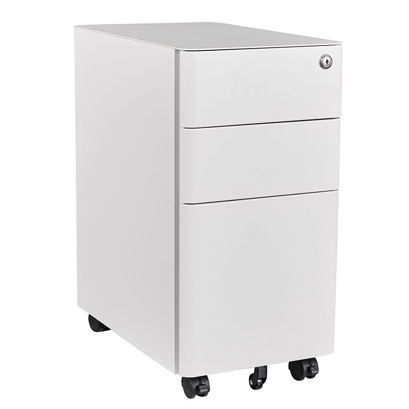 3mm鋼板上頂，圓弧面板側拉活動柜