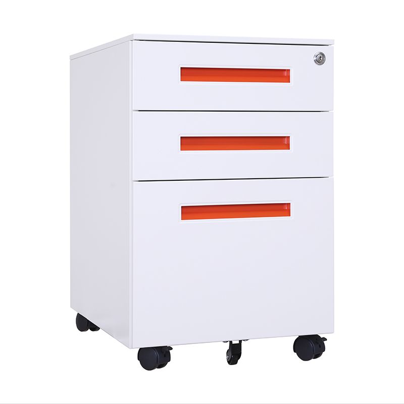 紅色扣手活動柜