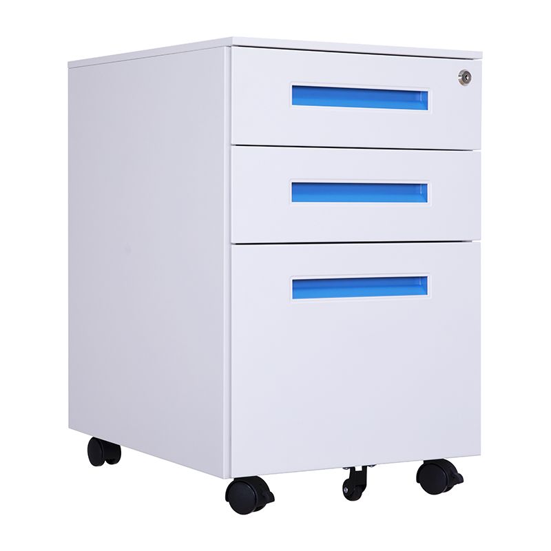 藍色扣手活動柜