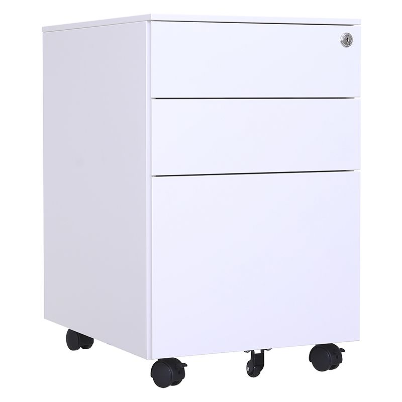 白色側拉活動柜