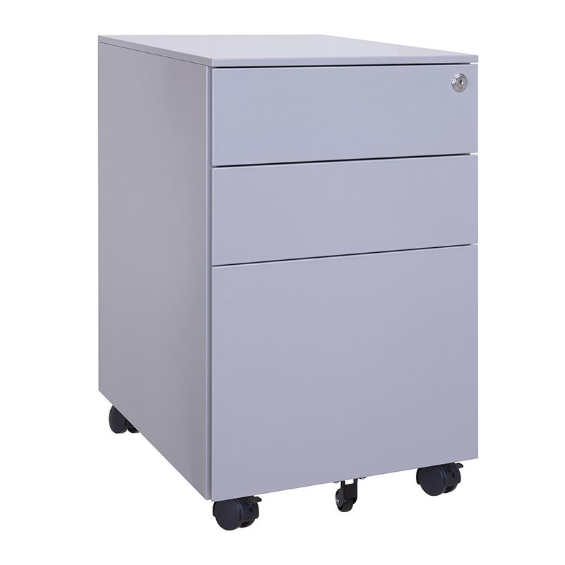 閃銀灰側拉活動柜