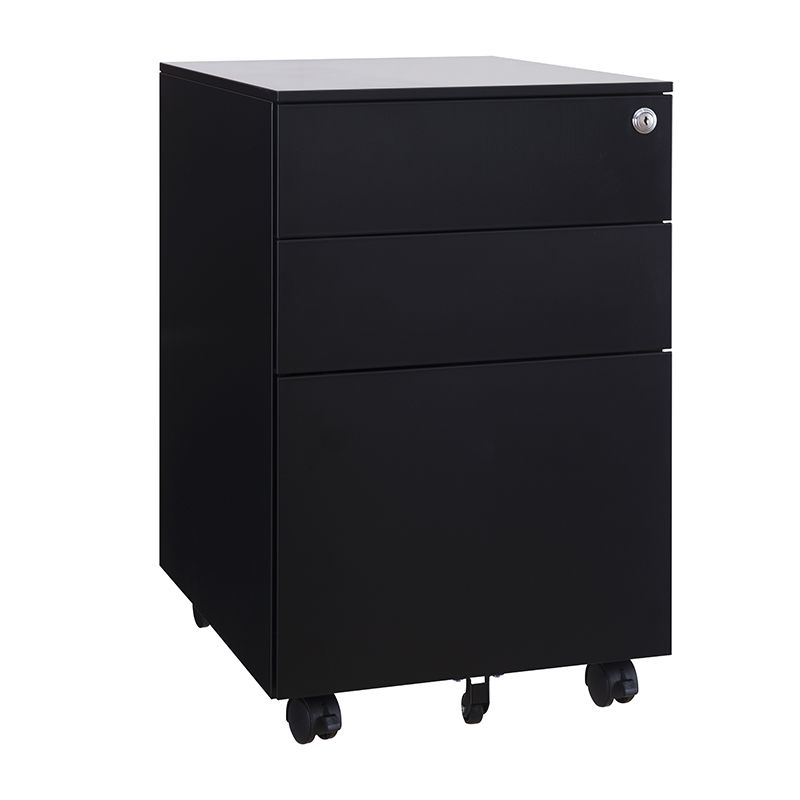 黑色側拉活動柜